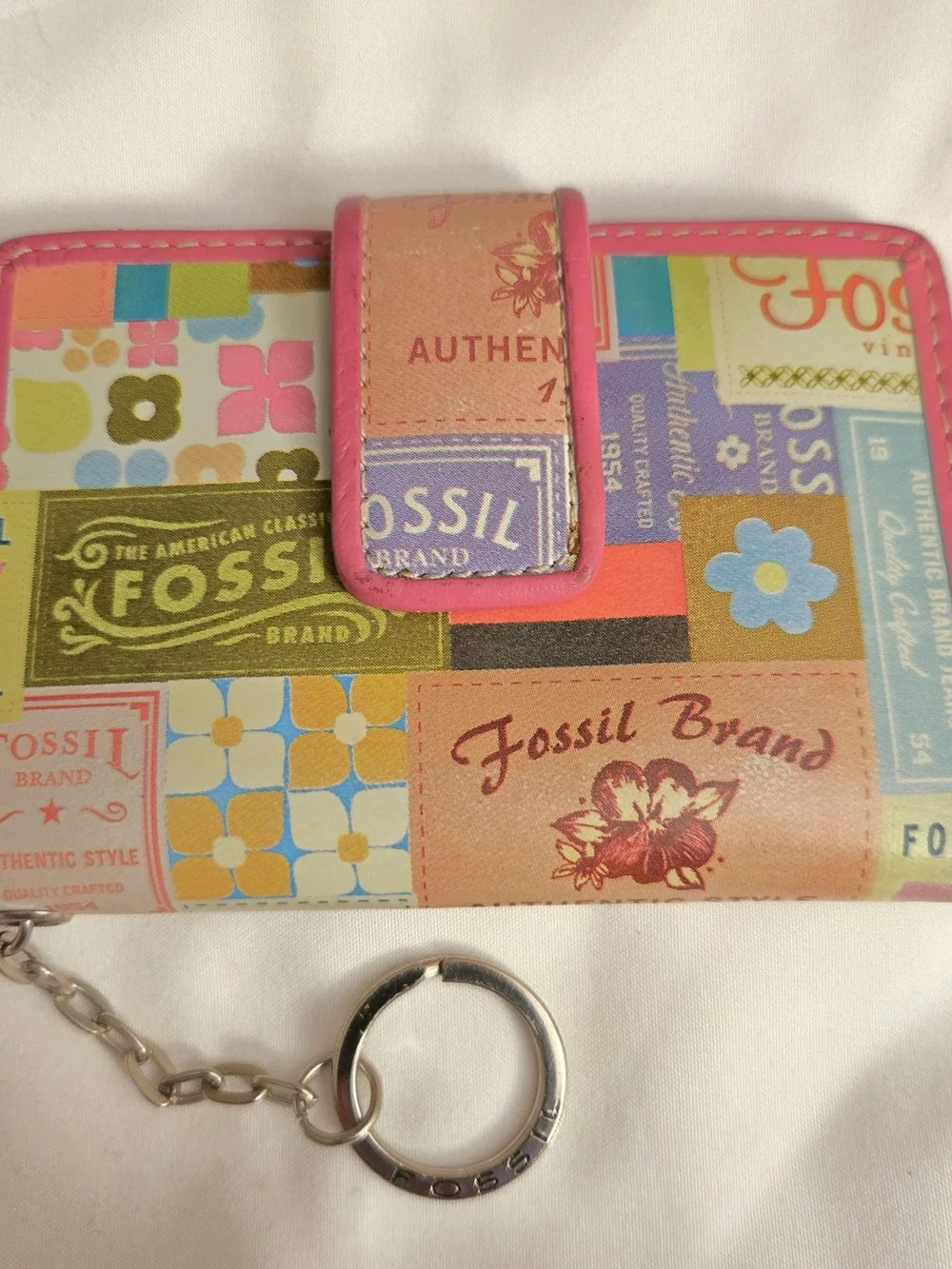 Fossil ID Wallet Pink Multi